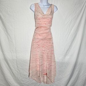 Vintage y2k 2000s whimsigoth fairy cowl neck midi dress